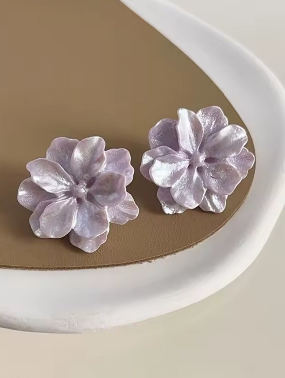 Light Purple Flower Earrings